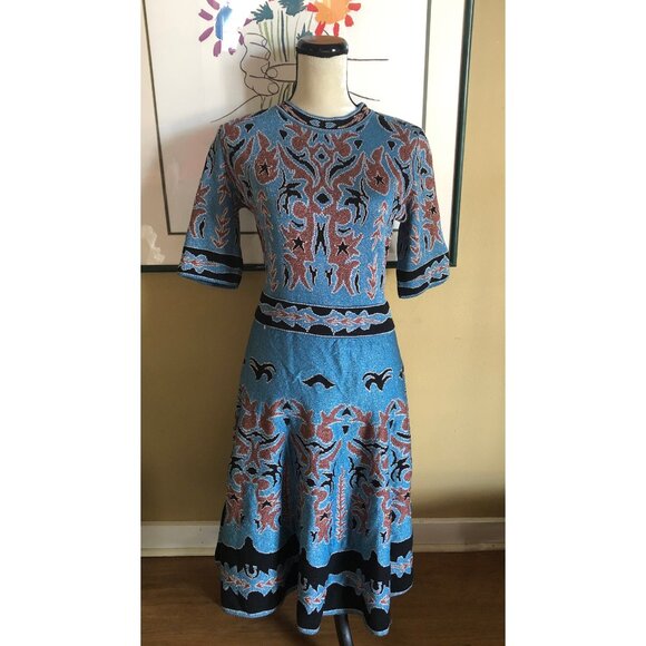 M Missoni baroque jacquard fit flare sweater dress - Picture 3 of 8